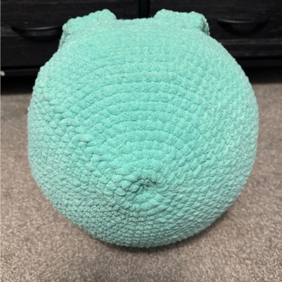 Turquoise Textured Plush Pillow